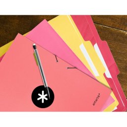 Carpeta antartik gomas tres solapas carton forrado a4 color coral