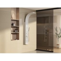 Unique Columna de ducha hidromasaje - Blanco Mate - 20 x 150 cm - TYRA