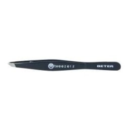 Beter Pinza Depilar Magnetica Punta Oblicua #negra
