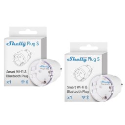 Pack 2 Enchufes Inteligentes Shelly Plug S MTR Gen WiFi y Bluetooth Medidor de Consumo