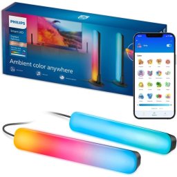 Philips Smart LED Barras LED inteligentes (2un), RGBIC, Wifi, control via App WiZ Connect