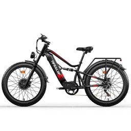 Bicicleta Eléctrica Tifgalop Doble Motor 52V 21Ah Neumáticos Fat 26