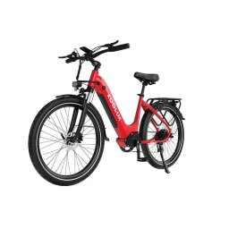 Bicicleta eléctrica Koolux X2 500 W 48 V 15 Ah 26" disco hidráulico rojo