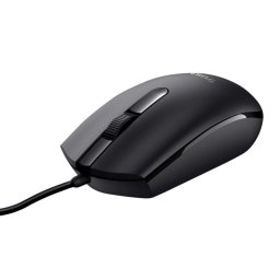 Ratón Trust Basi USB 1200 DPI Negro Ambidiestro Cable 3 Botones