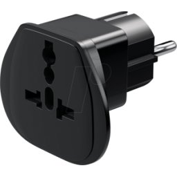 GOOBAY GB 94028 - Adaptador de viaje mundo en la UE, negro