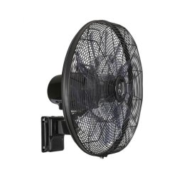 Ventilador de pared CasaFan Airos Eco Silent Wall SW EC Motor 6+1 Niveles 18 Palas Negro