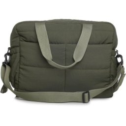 Thermobaby Plumea Bolso De Pañales Acolchado Kaki Con Cambiador Lavable, 9 Bolsillos Y 3 Isoterma Para Biberones, Asas Y Correa Ajustable, Enganche Para Carrito