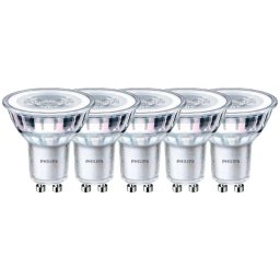 Philips Bombilla Led (pack 5un), GU10, 4,6W (Eq. 50W), blanco cálido (2700K), 355lm