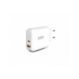 Cargador USB-C 45W y USB-A 18W Urban Factory con cable 1m