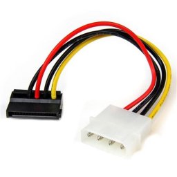 Cable adaptador de alimentación StarTech.com SATA a LP4 ángulo izquierdo 15 cm