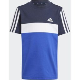 Adidas Camiseta de niños Tiberio Colorblock Cotton 3 bandas . (6 años) Azul
