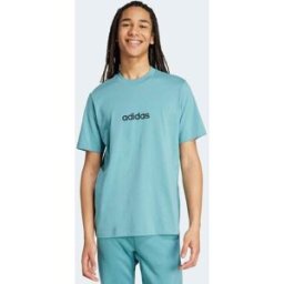 Adidas Camiseta de hombre Essentials Linear Single Jersey . Turquesa