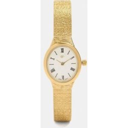 Parfois Reloj de mujer de acero inoxidable redondo. Dorado
