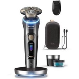 Philips Afeitadora eléctrica i9000 Prestige Ultra, máquina de afeitar hombre en seco y mojado, 5 modos de afeitado, centro de limpieza.