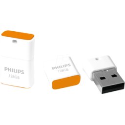 PHILIPS MEDIA PHI FM12FD85B - Memoria USB, USB 2,0, 128 GB, edición PICO Sunrise Naranj
