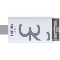 PHILIPS MEDIA PHI FM32FD175B - Memoria USB, USB 3,2 Gen 1, 32 GB, USB-C Click Shadow Grey