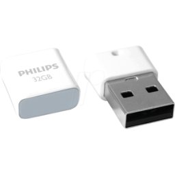 PHILIPS MEDIA PHI FM32FD85B - Memoria USB, USB 2,0, 32 GB, PICO edición gris sombra