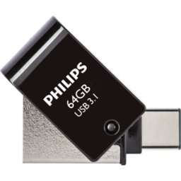 PHILIPS MEDIA PHI FM64DC152B - Memoria USB, USB 3,1, 64 GB, USB C, 2 en 1