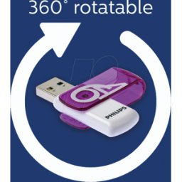 PHILIPS MEDIA PHI FM64FD05D - Memoria USB, USB 2,0, 64 GB, Vivid Edition Magic Purple 2-Pack
