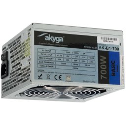 Fuente de Alimentación Akyga 700W Certificación CE AK-B1-700 Activa ATX Cables No Modulares