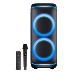 Altavoces Denver portátiles inalámbricos 200W con Bluetooth y LED multicolor