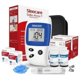 Sinocare Safe-Accu2 Kit Medidor Glucómetro + 100 + Punción