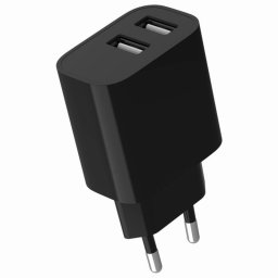 Cargador USB Gembird TA-UC-2A12-01-BK 2 Puertos 2.1A Protección Sobrecarga Blanco