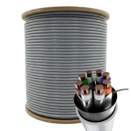 Cable de red Phasak Cat 6A S/FTP 305 m LSZH Cobre Cca Gris