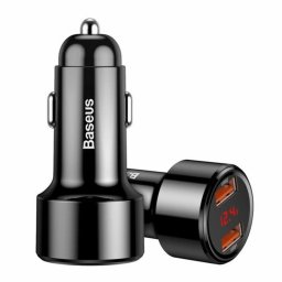 Cargador de Coche Baseus CCMLC20A-01 USB 45W Carga Rápida Negro