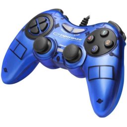 Gamepad Esperanza Fighter EGG105B con vibración y conexión USB para PC, PS2 y PS3