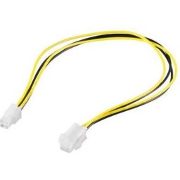 Cable de alimentación CPU PremiumCord P4 34 cm amarillo y negro