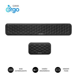 Reposamuñecas Subblim Ergo AirPadding Pack Teclado y Ratón AirMesh Negro