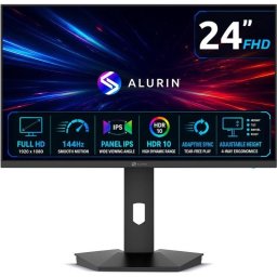 Monitor Alurin CoreVision 24″ Full HD IPS 144Hz 1ms Adaptive Sync HDR10 Regulable en Altura