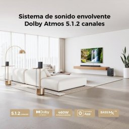 Barra de sonido Ultimea Skywave F40 Boom Bluetooth HDMI eARC 5.1.2 Dolby Atmos con subwoofer y altavoces traseros