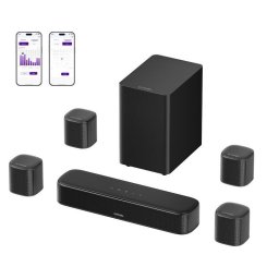 Ultimea Aura S4T Barra de Sonido 7.1ch con Subwoofer, 4 Altavoces, VocalMatrix, Bluetooth