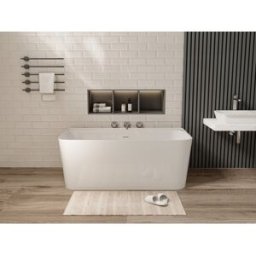 Unique Bañera semiempotrada rectangular - 216L - 150 x 75 x 60 cm - Blanco brillante - Acrílico - ATESA