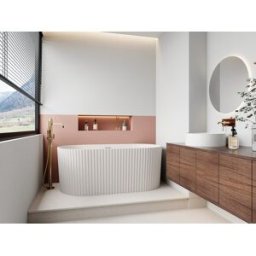 Unique Bañera exenta de acrílico - Blanco mate - 220L - 150 x 75 x 58 cm - ALIENA