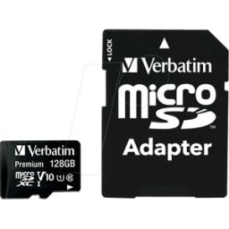 VERBATIM 44085 - Tarjeta de memoria microSDXC de 128 GB, VERBATIM, clase 10