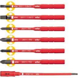 WIHA 2879 B7 - Bit Set SLIM Torque Set, 7 piezas mezcladas