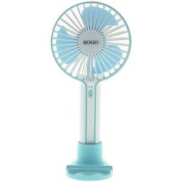 Sogo Mini ventilador de mesa portátil color azul VEN-SS-21420-B. Blanco / Azul