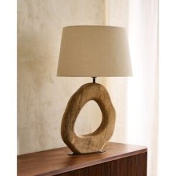 El Corte Inglés Lámpara de mesa auxiliar de madera Gala. Natural