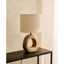 El Corte Inglés Lámpara de mesa de madera Gala. Natural