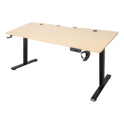 Escritorio Napofix OD4120-M elevable eléctrico 160x60 cm negro madera gaming