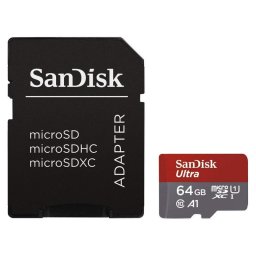 Sandisk Ultra MicroSDXC 64GB Clase 10 A1 UHS-I + Adaptador SD
