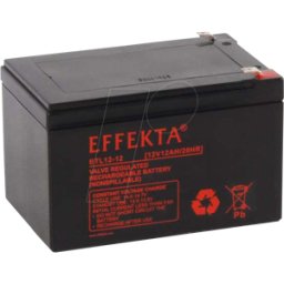EFFEKTA EFKTA BTL12-12 - Batería de plomo-vellón, AGM, 12V, 12 Ah