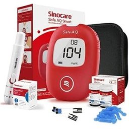 Sinocare Safe Aq Smart Kit 50 + Glucómetro + Bolsa
