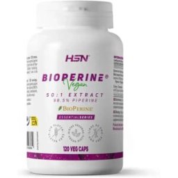 HSN Extracto de pimienta negra BioPerine® (50:1) 20mg - 120 veg caps - Antioxidantes - Cápsulas Vegetales - 120 Servicios