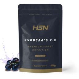 HSN EvoBCAA's 2.0 (BCAA's 12:1:1 + glutamina) 500g grosella negra - BCAA's (Aminoácidos Ramificados) - Polvo - 45 Servicios