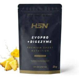 HSN Evopro (mezcla proteínas premium) + DigeZyme® 2kg piña cremosa - Proteínas Liberación Secuencial - Polvo - 67 Servicios