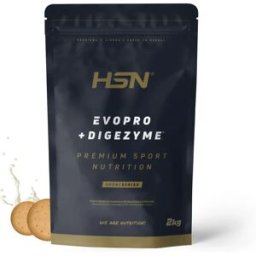 HSN Evopro (mezcla proteínas premium) + DigeZyme® 2kg galleta - Proteínas Liberación Secuencial - Polvo - 67 Servicios
